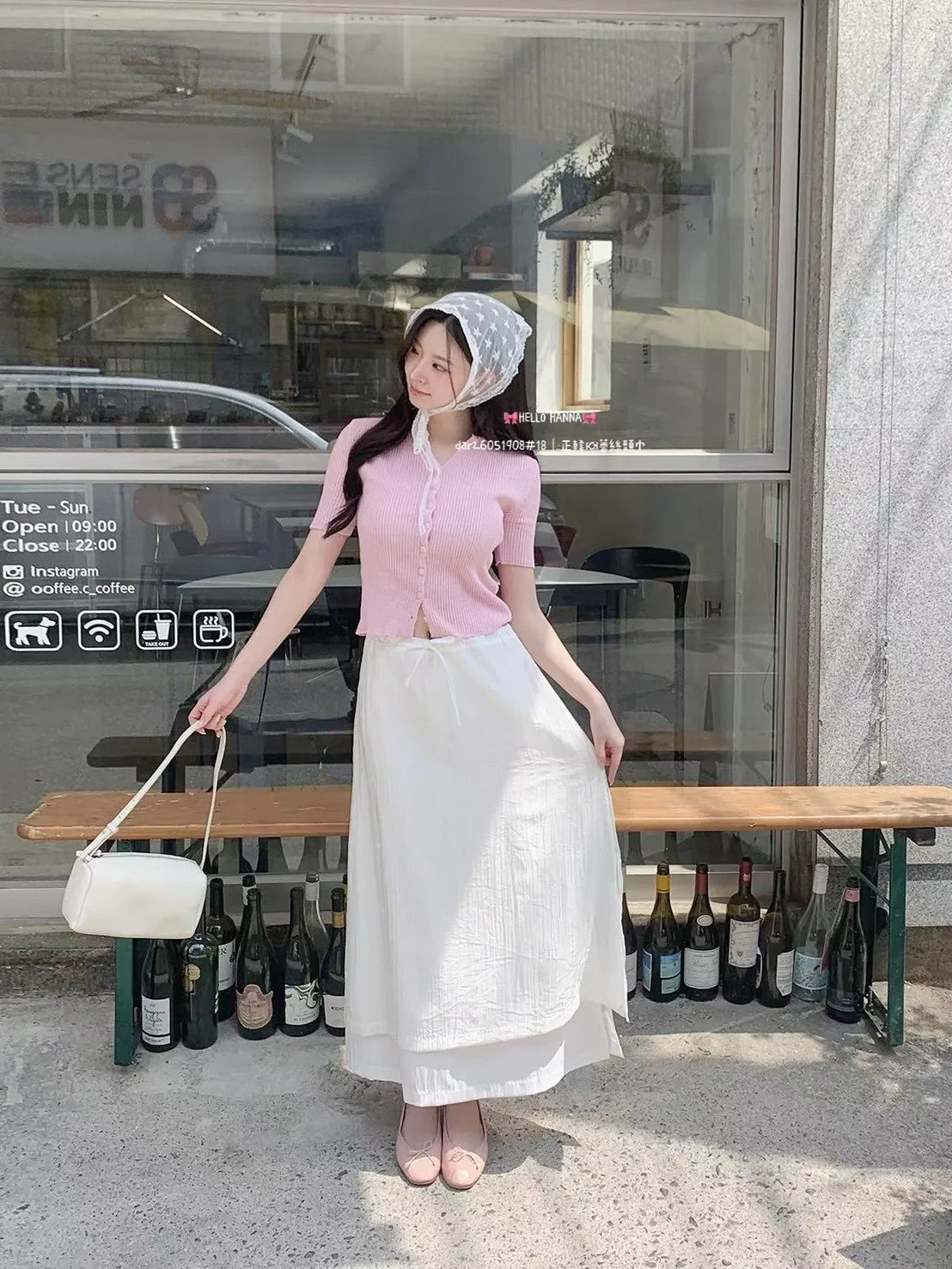 正韓蕾絲頭巾