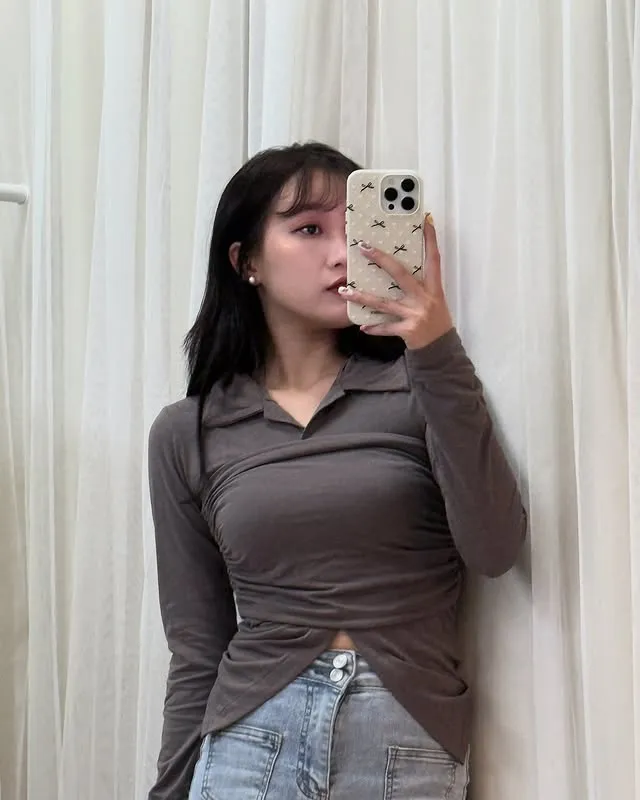 正韓領口上衣襯衫套裝