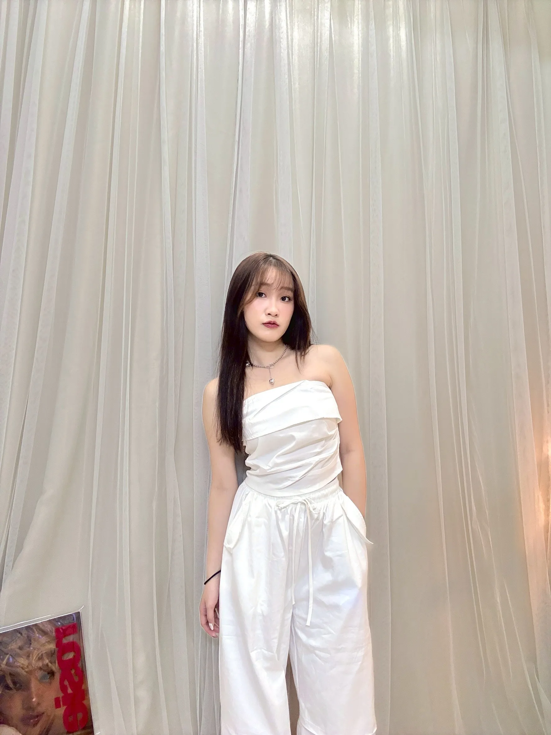 酷炫甜辣風-工裝平口闊腿套裝