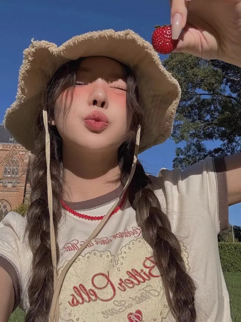 愛心印花短袖踢恤