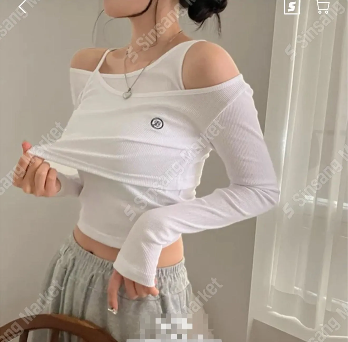 正韓兩件式不規則疊搭套裝