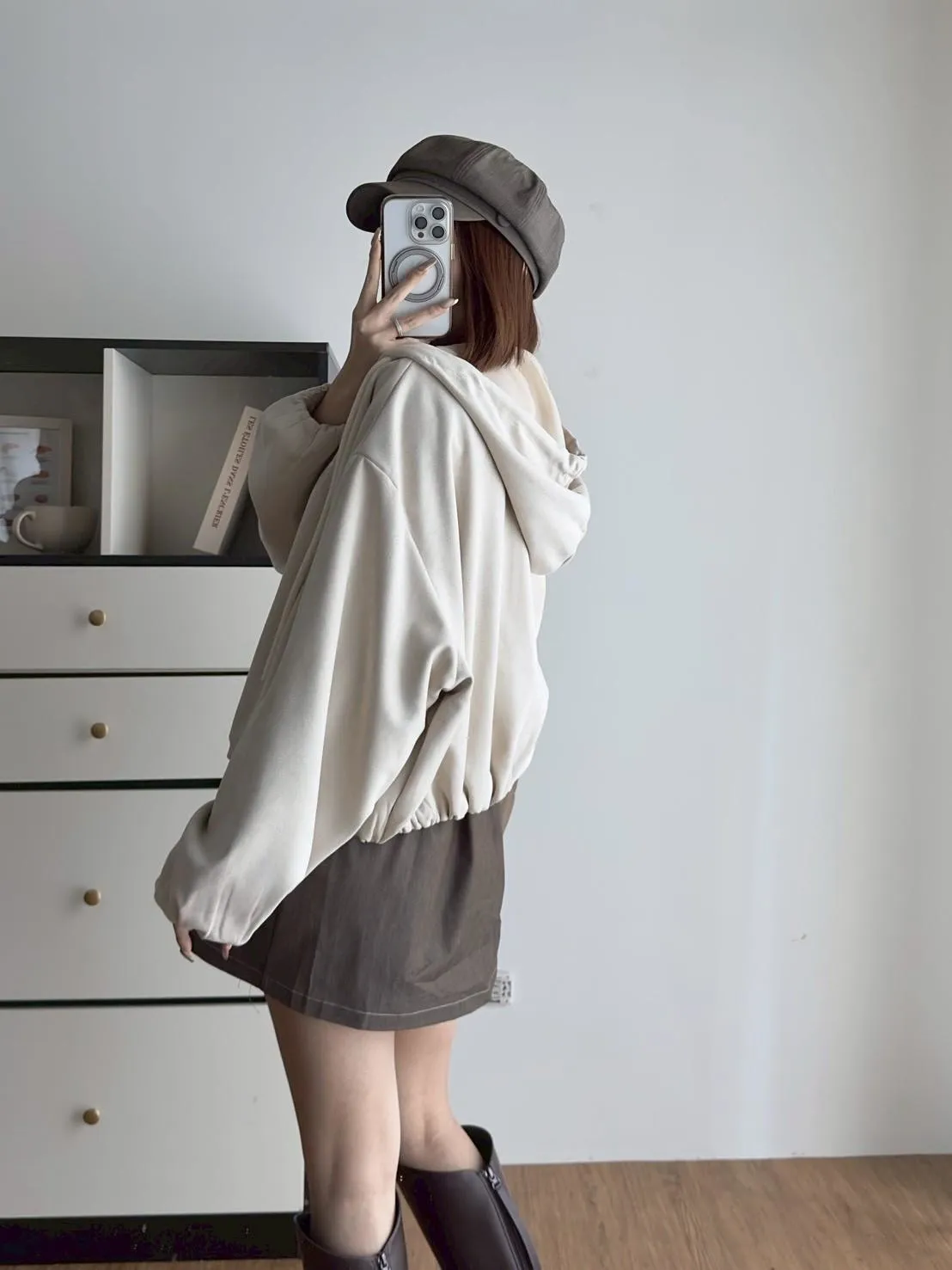 磨毛連帽拉鍊外套