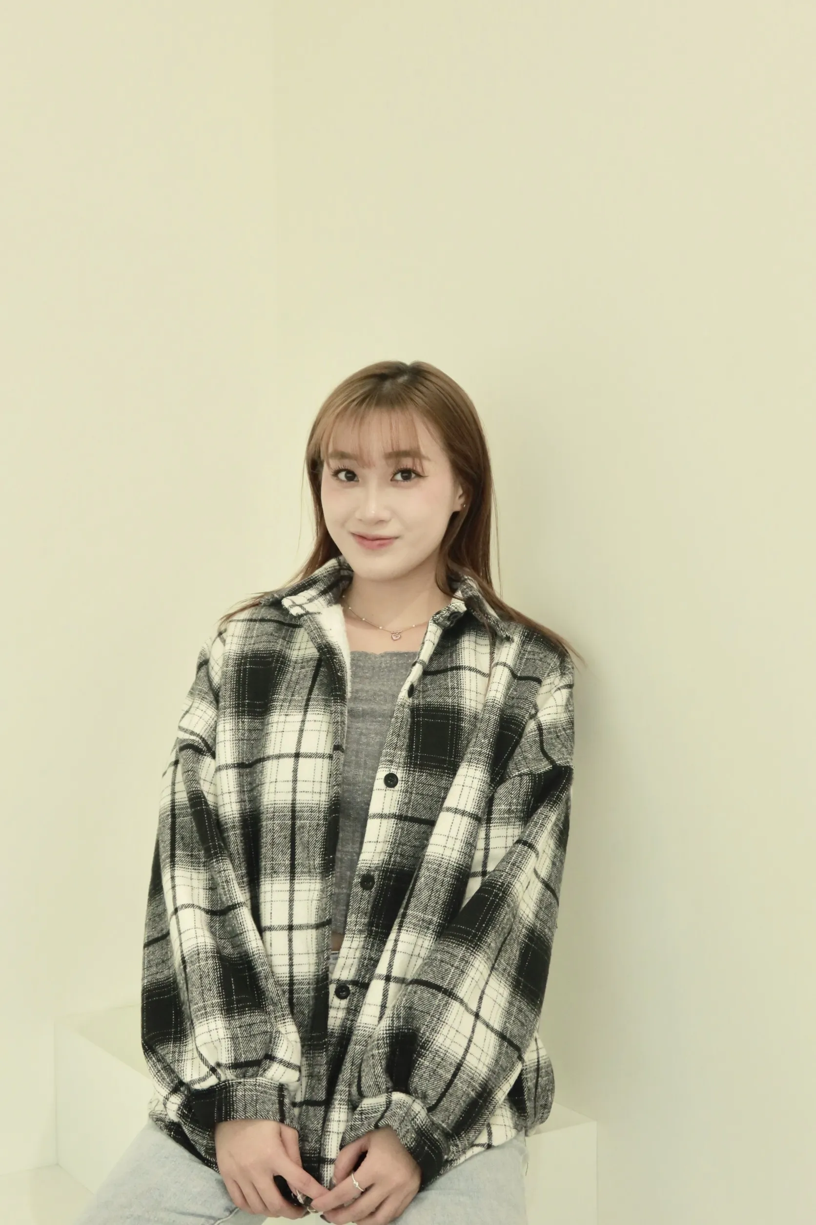 正韓羊毛內襯寬鬆襯衫