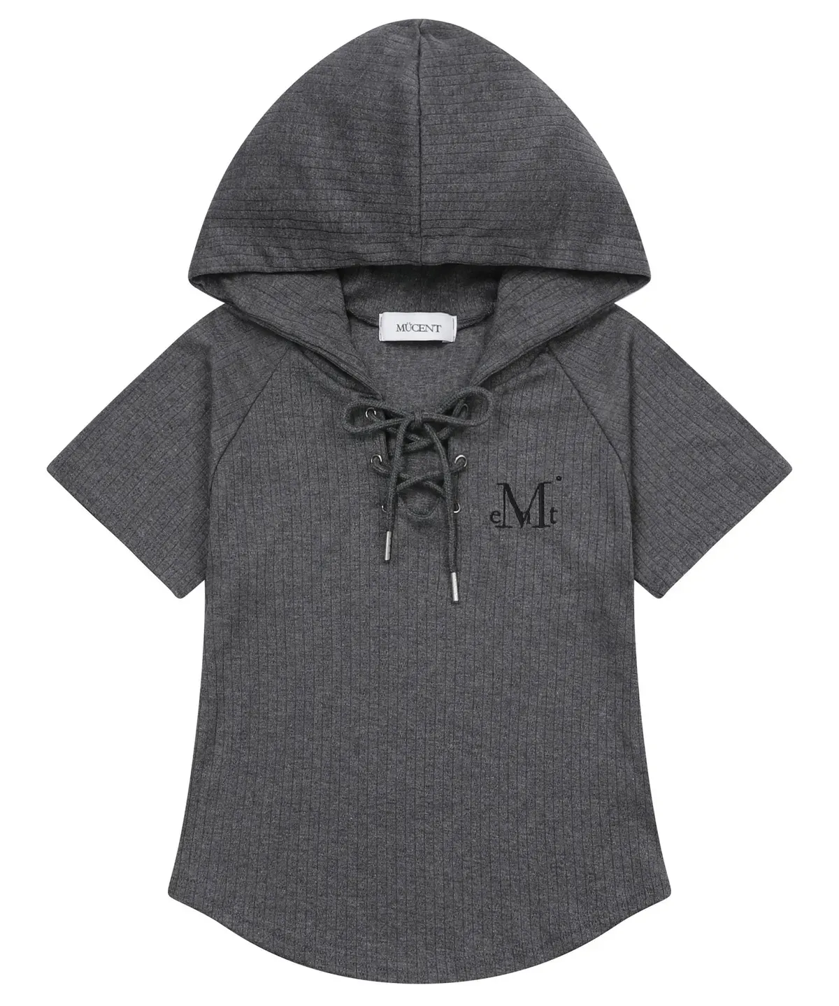 【預購】 MUCENTAMANE PUNCHING EYELET RAGLAN HALF HOOD T 前綁 螺紋帽踢