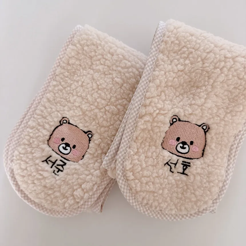 韓國客製化-正韓兒童保暖圍巾整條親膚不會發癢