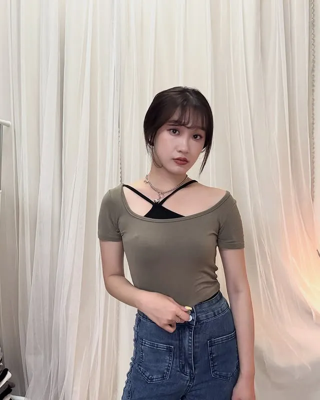 正韓短袖不規則兩件套裝