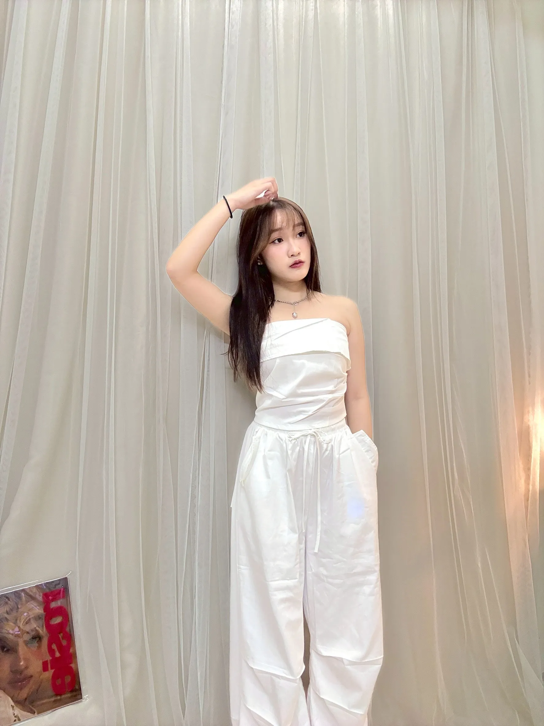 酷炫甜辣風-工裝平口闊腿套裝