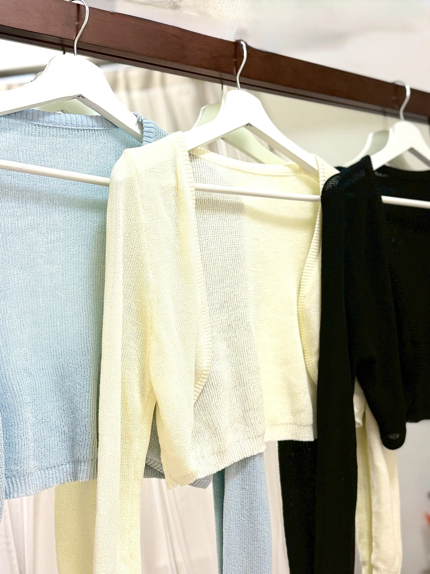 夏日必備-冰絲針織防曬罩衫