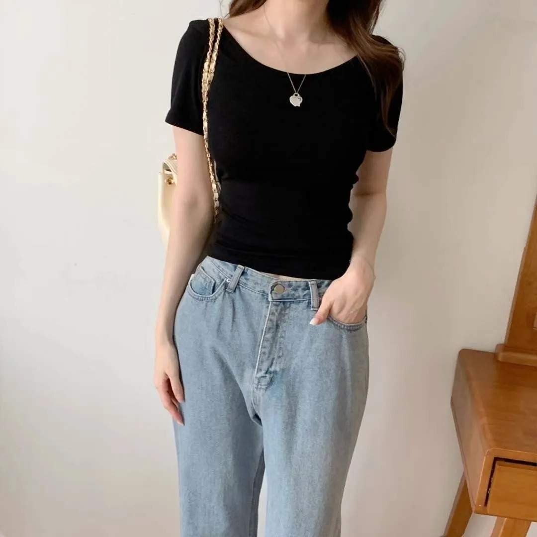 正韓露背顯瘦兩面穿上衣