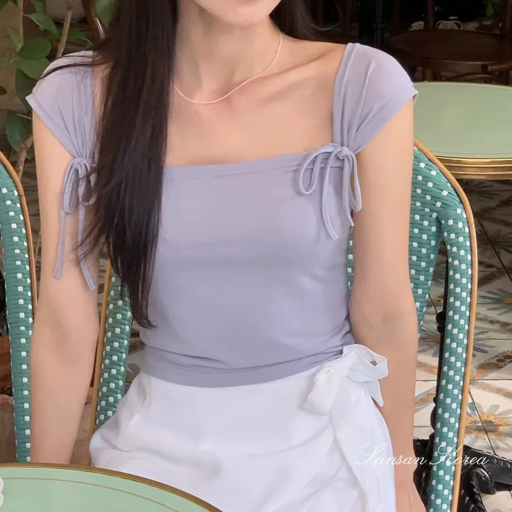 正韓芭蕾舞裙蝴蝶結上衣