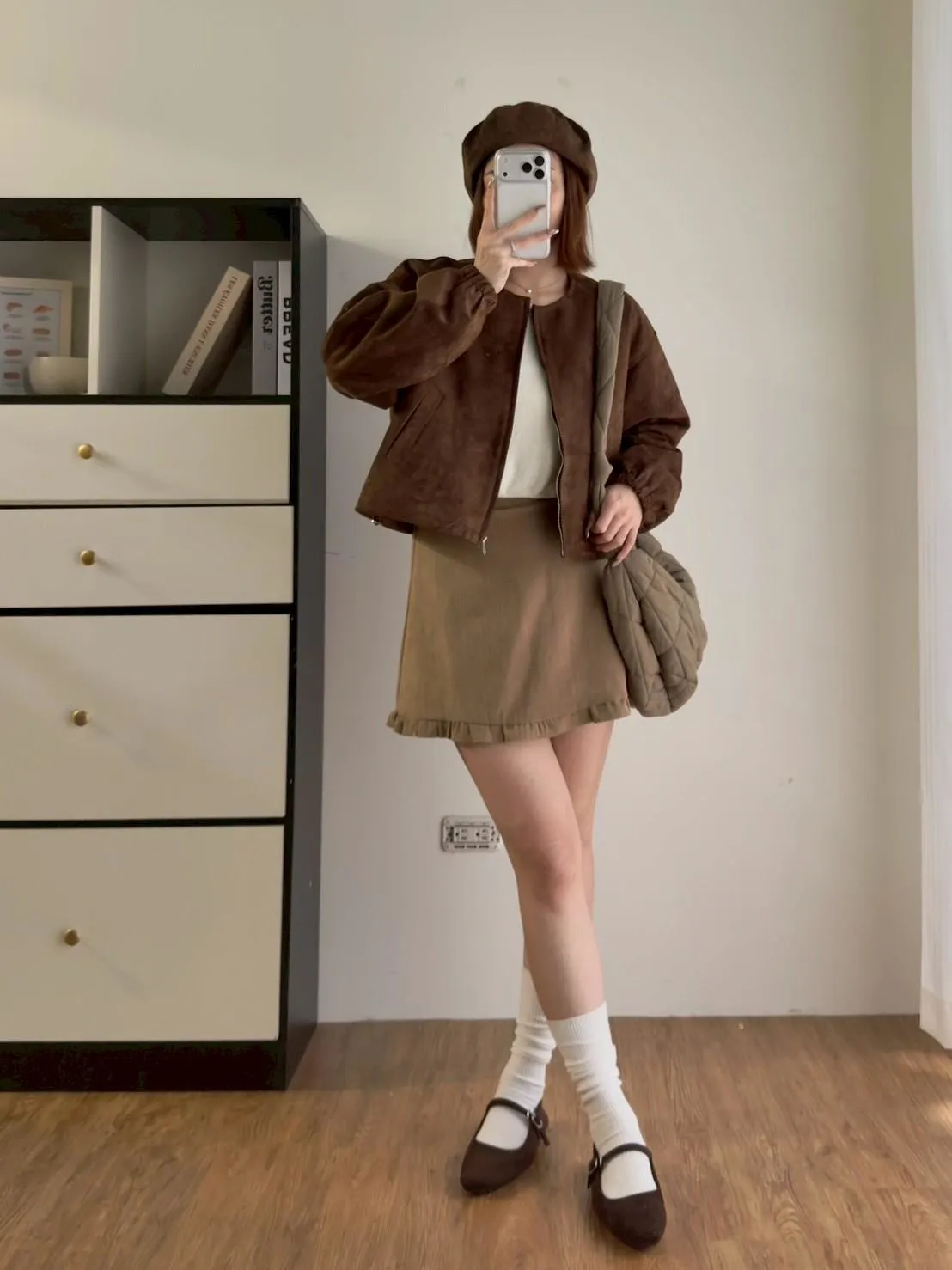 圓領麂皮絨外套