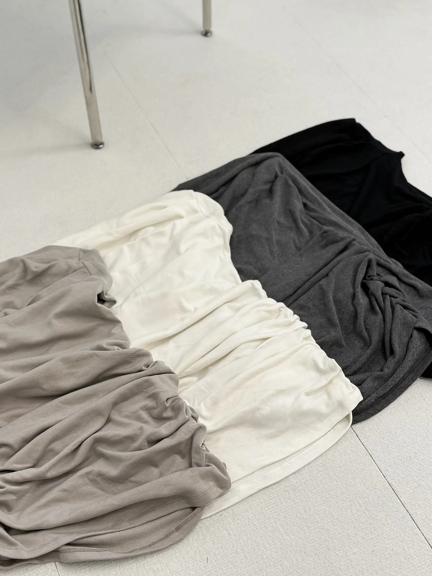 正韓內刷毛垂墜領帶連身裙