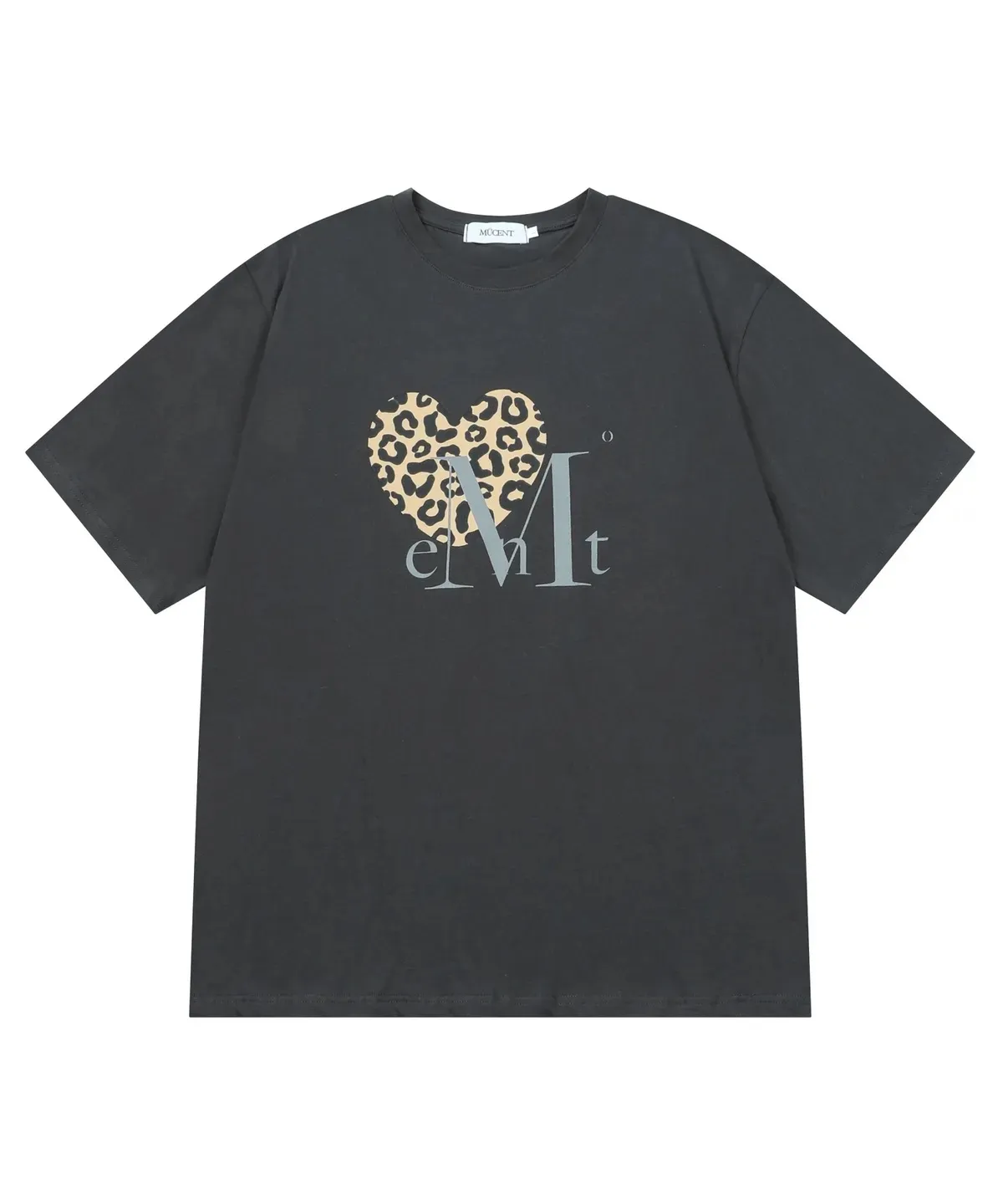 【預購】 MUCENT SIERRA LEOPARD HEART HALF T UNISEX 豹紋愛心 男女同款 情侶 上衣