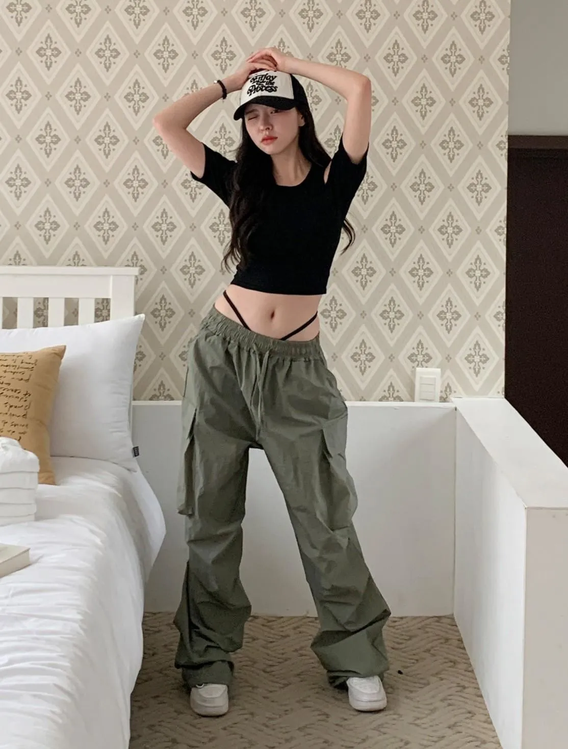 正韓層疊假內搭褲貼臀低腰性感內褲