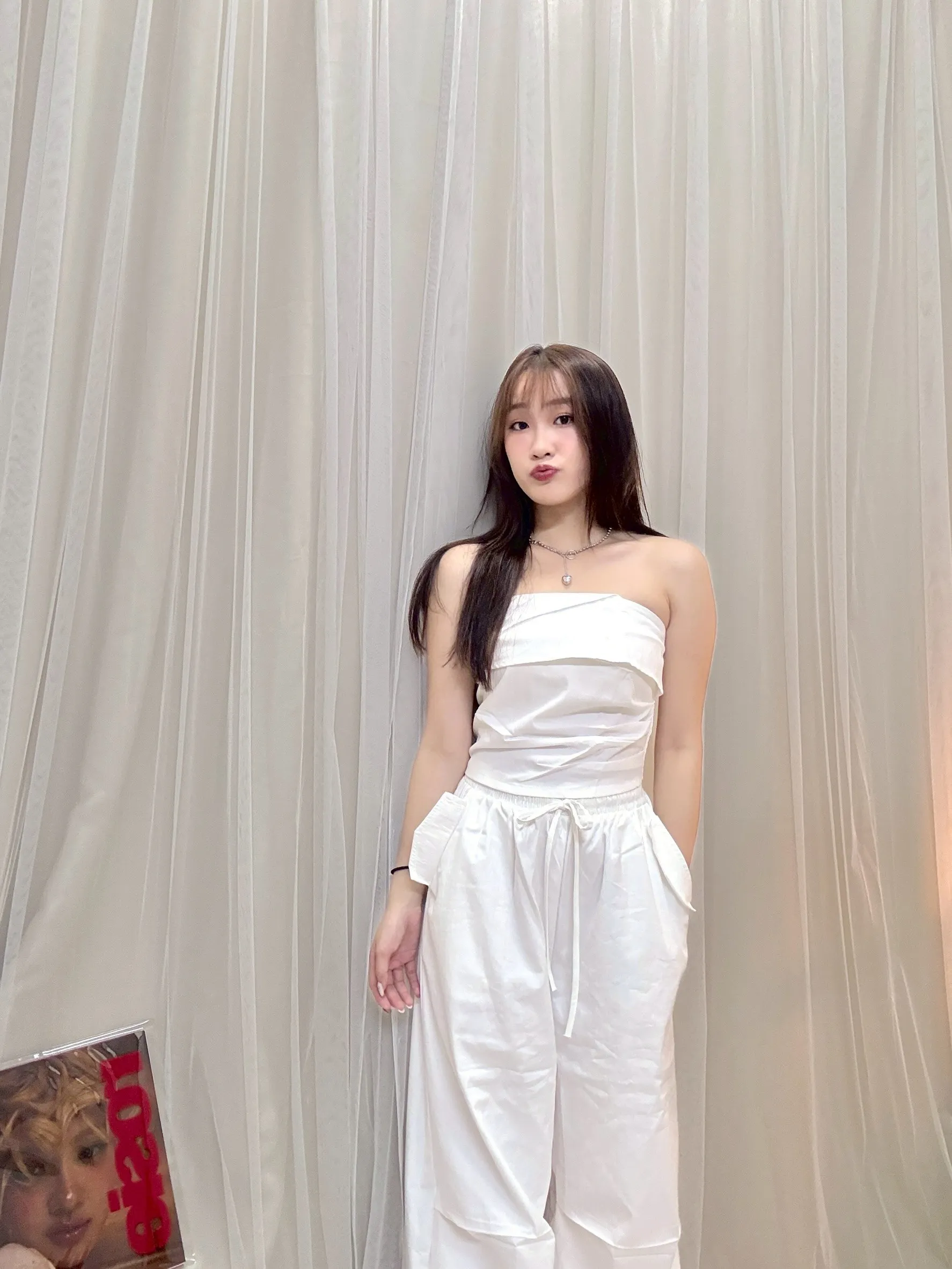 酷炫甜辣風-工裝平口闊腿套裝