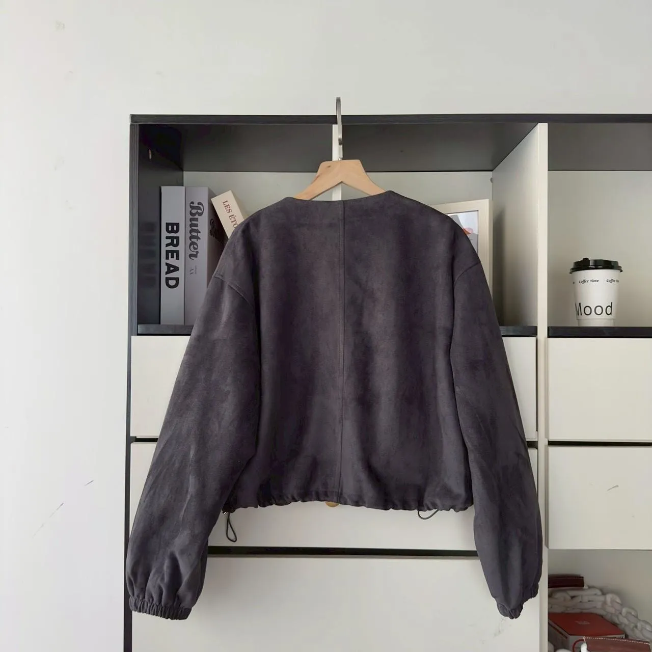 圓領麂皮絨外套