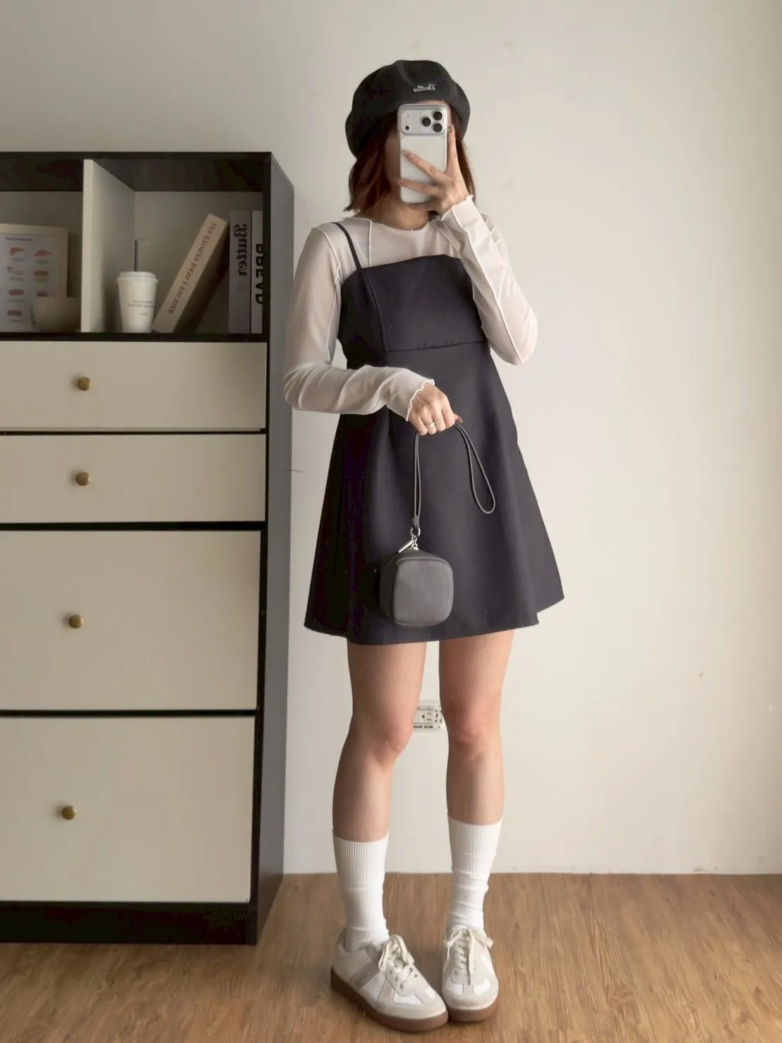 西裝細肩短洋裝