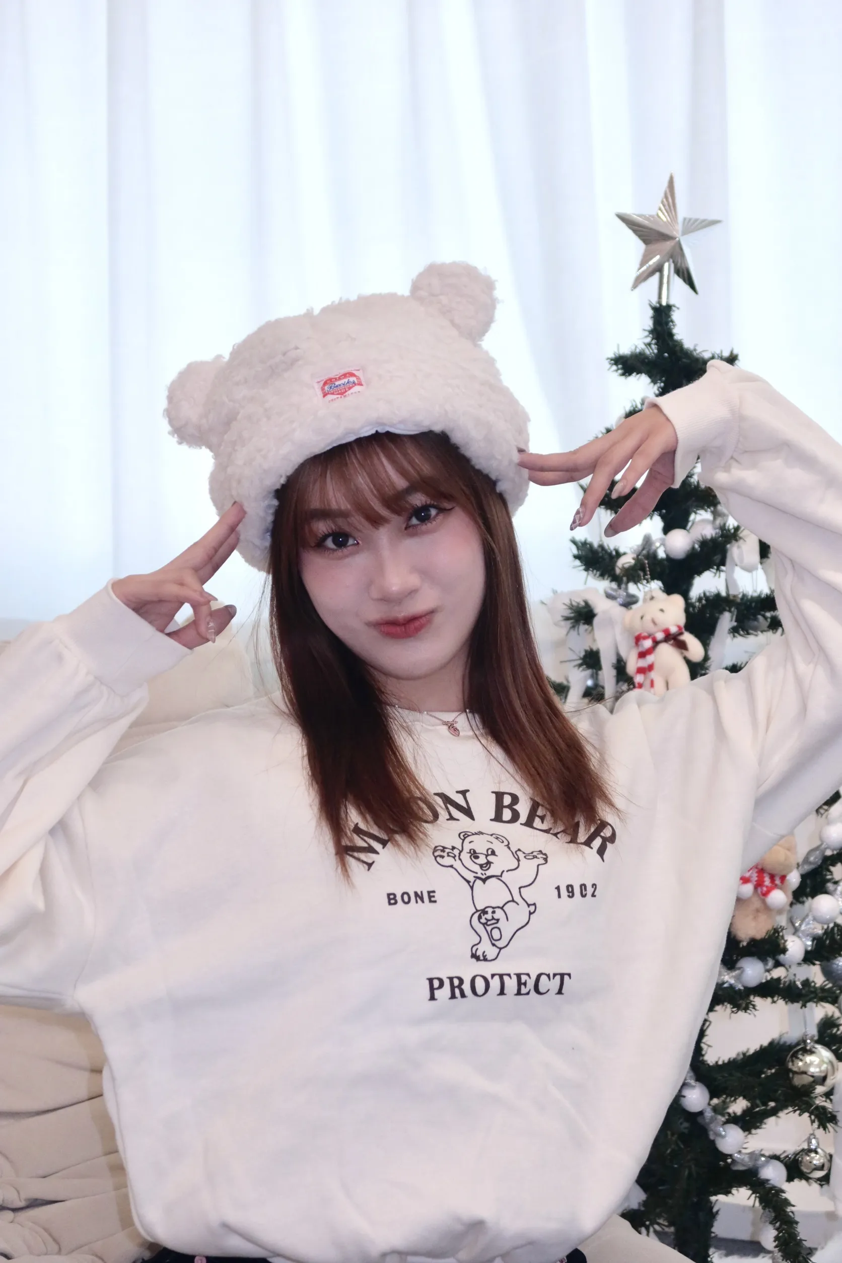 正韓彩虹熊刷毛衛衣