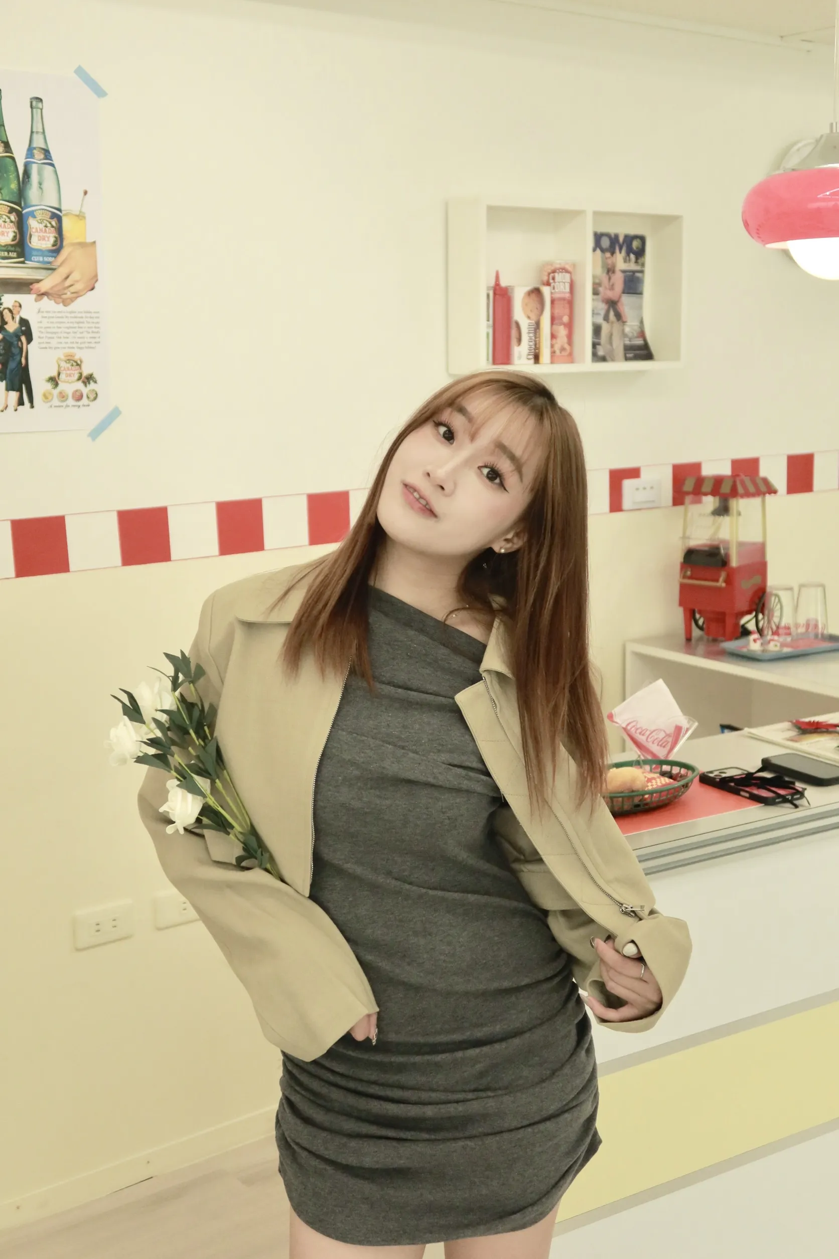 韓系俐落短板風衣外套