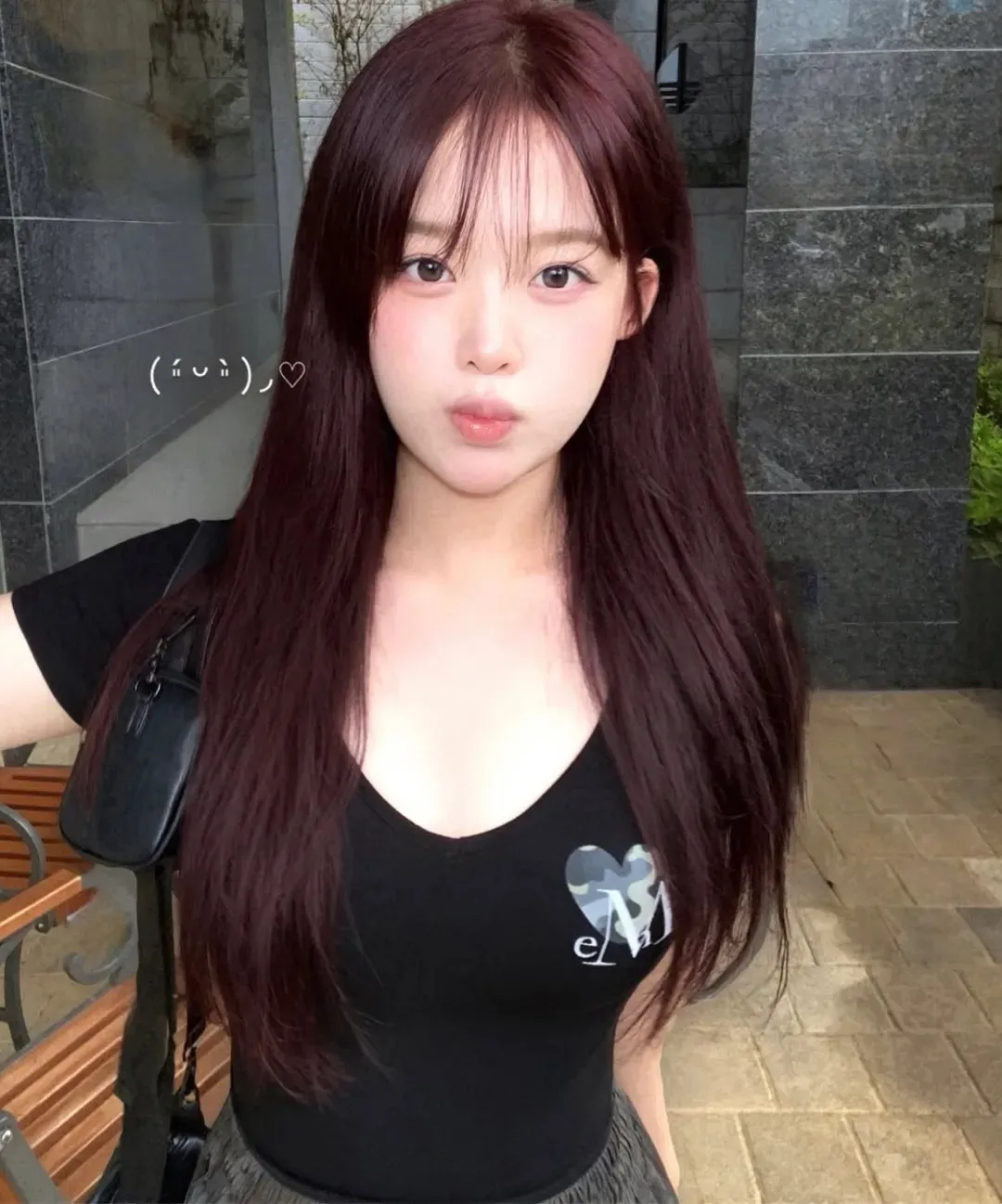 【預購】 MUCENT VAINT HEART CAMO V-NECK HALF T  迷彩 愛心 下圓弧修身上衣