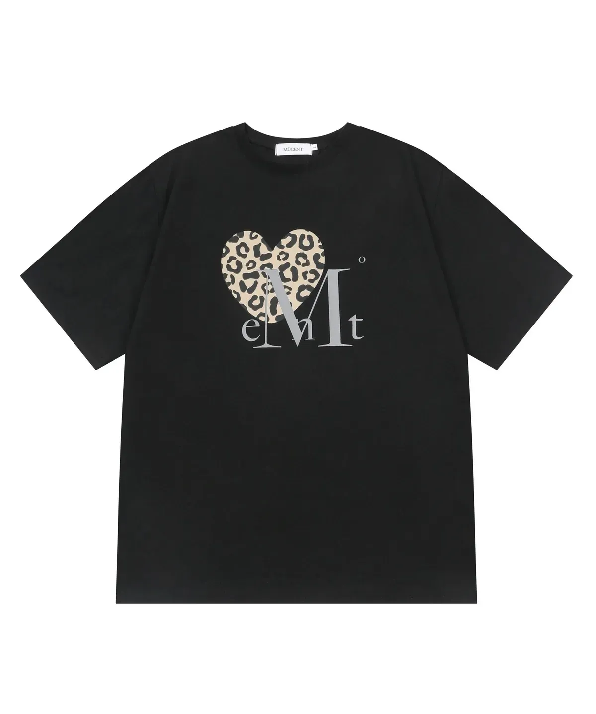 【預購】 MUCENT SIERRA LEOPARD HEART HALF T UNISEX 豹紋愛心 男女同款 情侶 上衣