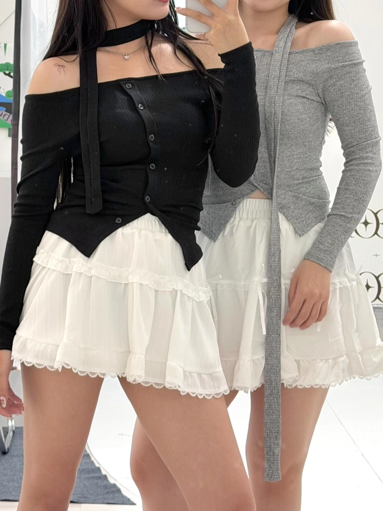 蕾絲顯瘦蛋糕裙