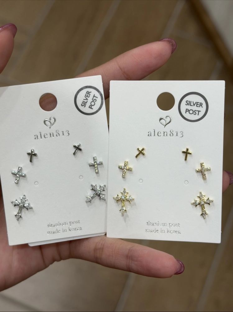 正韓十字架耳針組