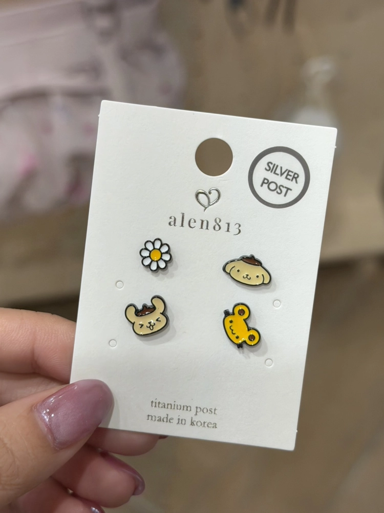 正韓布丁狗耳針組