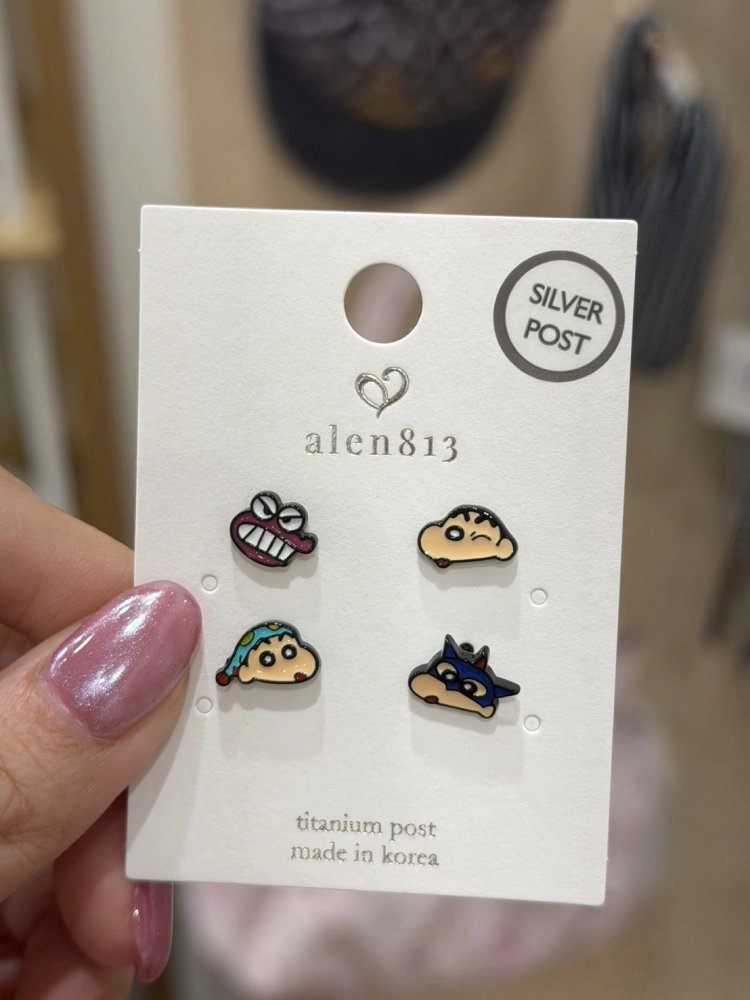 正韓蠟筆小新耳針組
