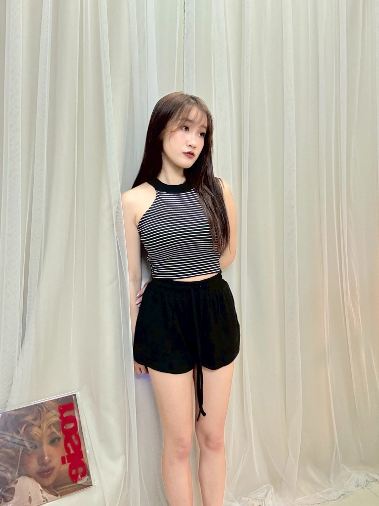 溫柔氣質-顯瘦日常自訂條紋套裝