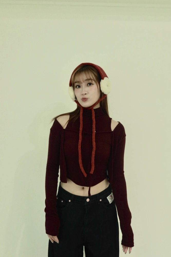 正韓高領開衫套裝