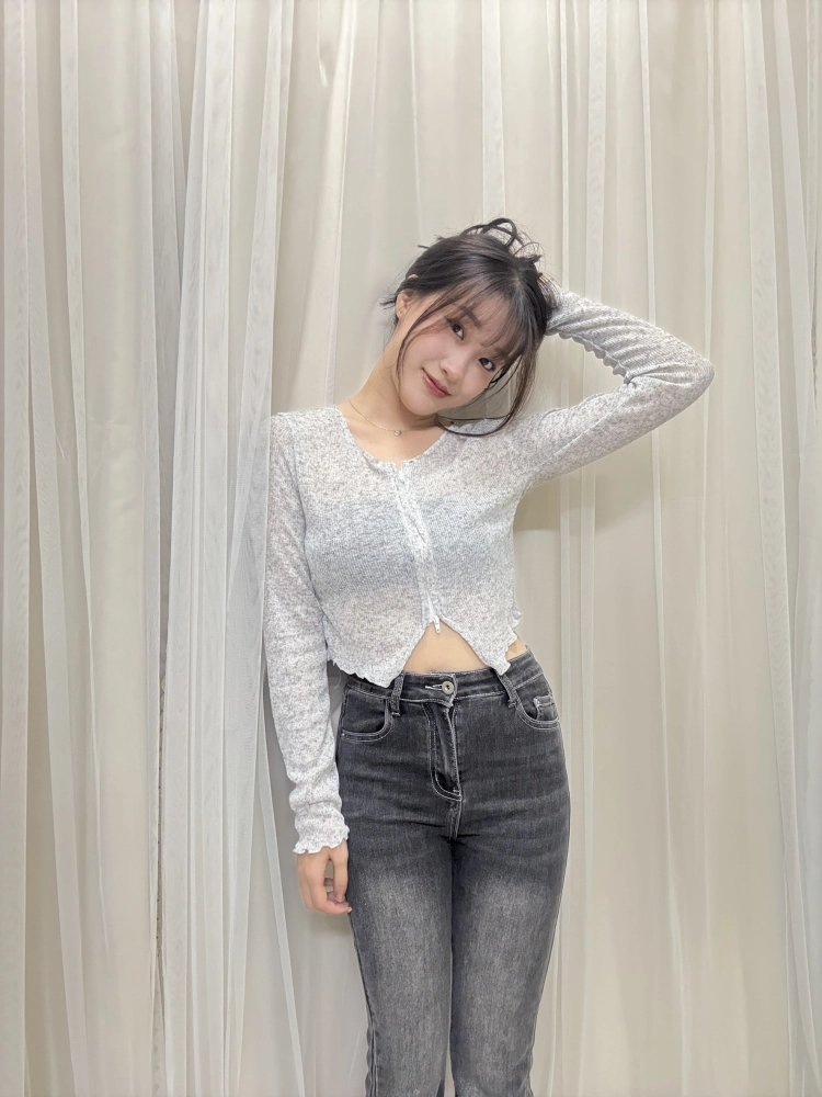 不規則針織開衫小罩衫