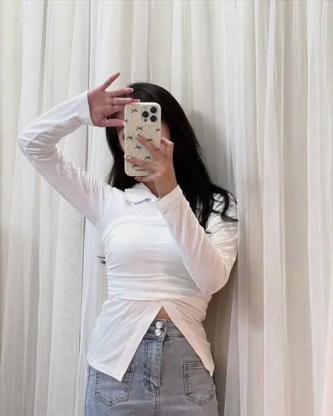 正韓領口上衣襯衫套裝