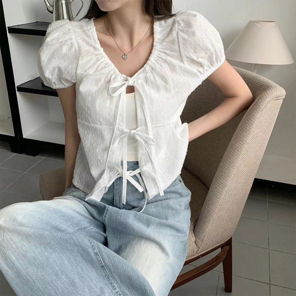 正韓娃娃公主袖綁帶外罩