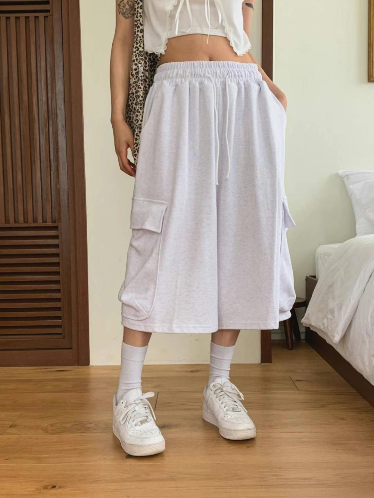 正韓超大版y2k口袋九分褲