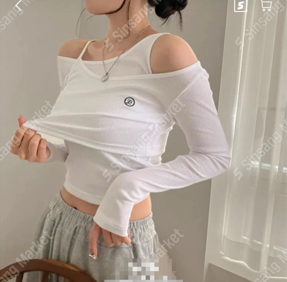 正韓兩件式不規則疊搭套裝