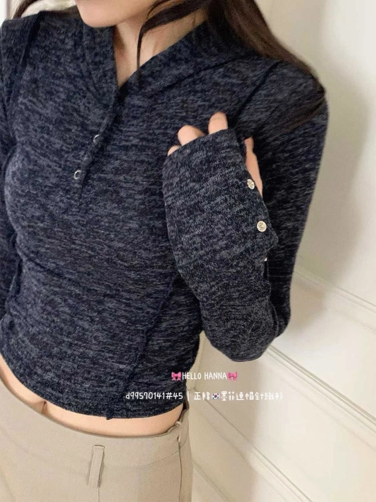 正韓墨菲連帽針織衫